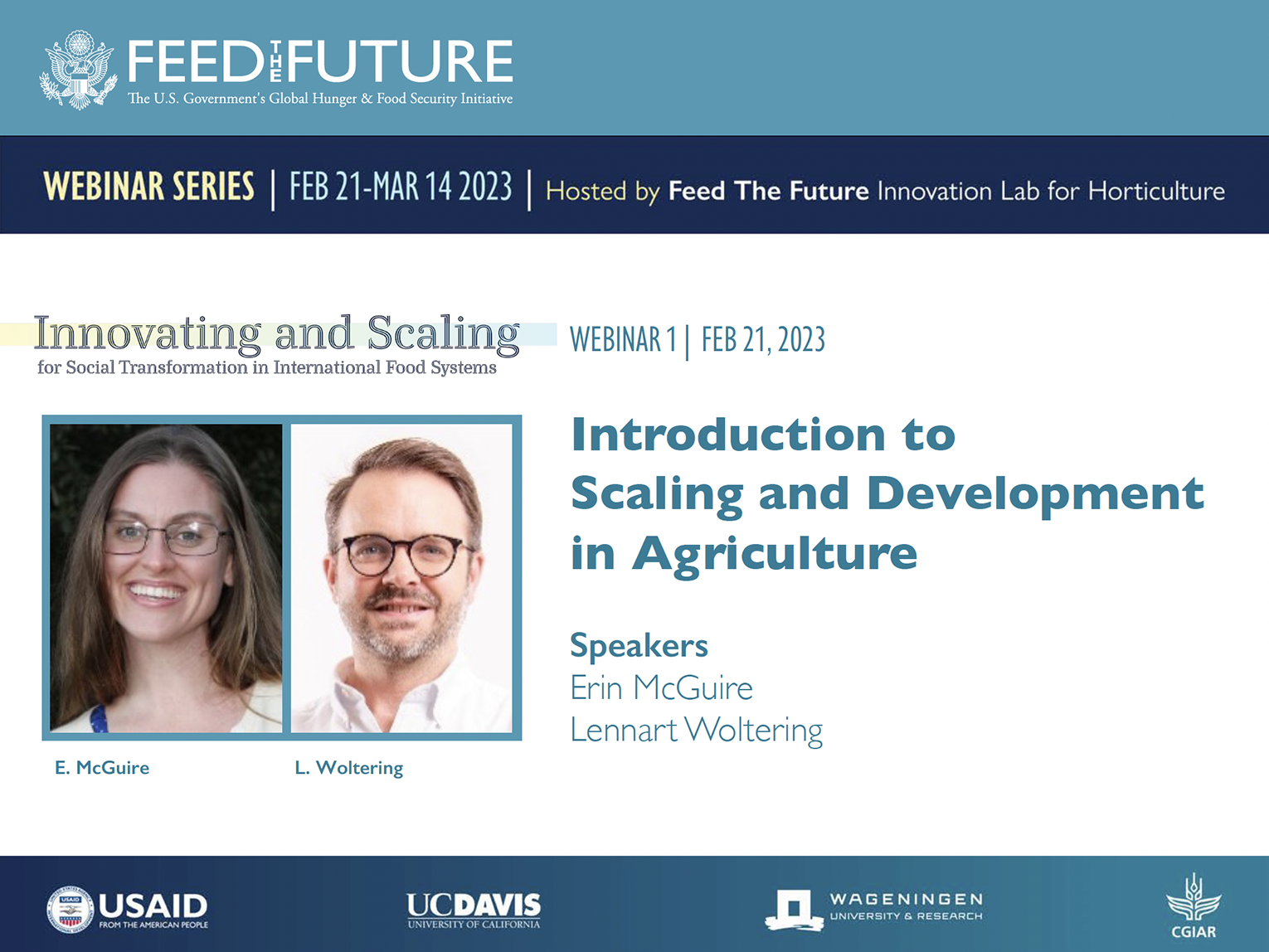 Webinar 1: Introduction to Scaling and Development in Agriculture